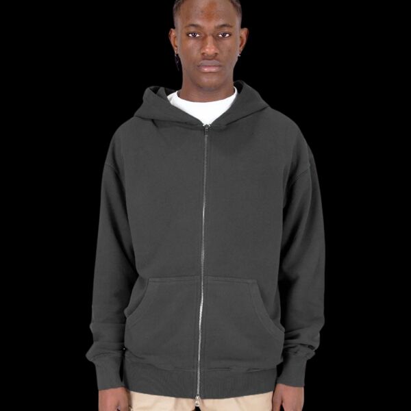 Men's Garment Dye Double-Zip Hooded Sweatshirt Thumbnail