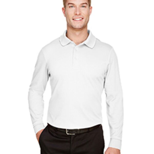 CrownLux Performance® Tall Plaited Long Sleeve Polo Thumbnail