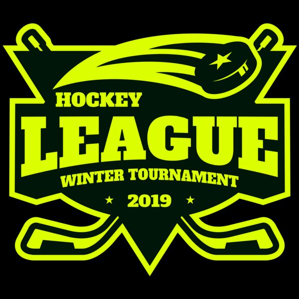 League Hockey Winter Tournament logo template Thumbnail