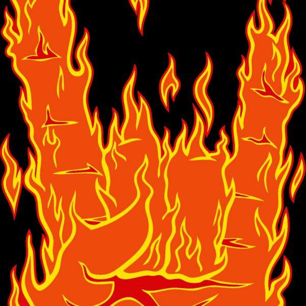 flaming satanic sign Thumbnail