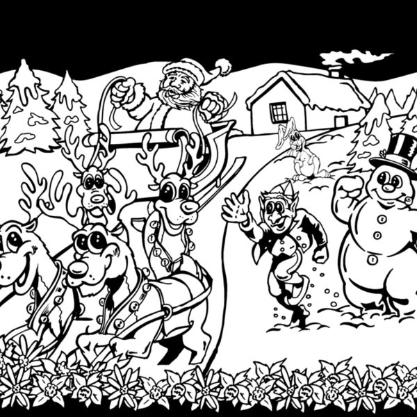 Santa snow scene Thumbnail